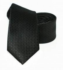               Goldenland slim nyakkendő - Fekete kockás Kockás nyakkendők